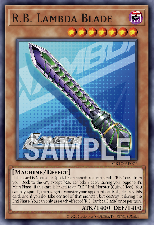 CR10-AE076  R.B. Lambda Blade (R.B. Λ劍)