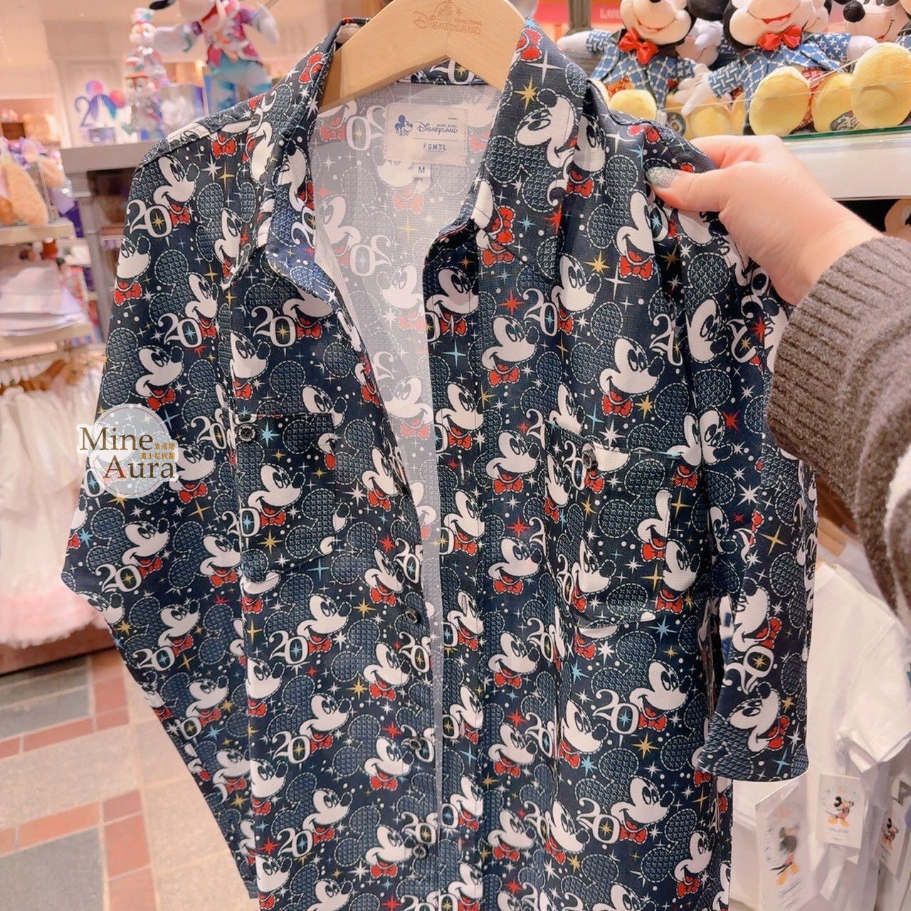 20周年奇妙派對 FDMTL 設計師系列 米奇 Mickey 滿版大頭圖案 襯衫 外套 -香港迪士尼樂園