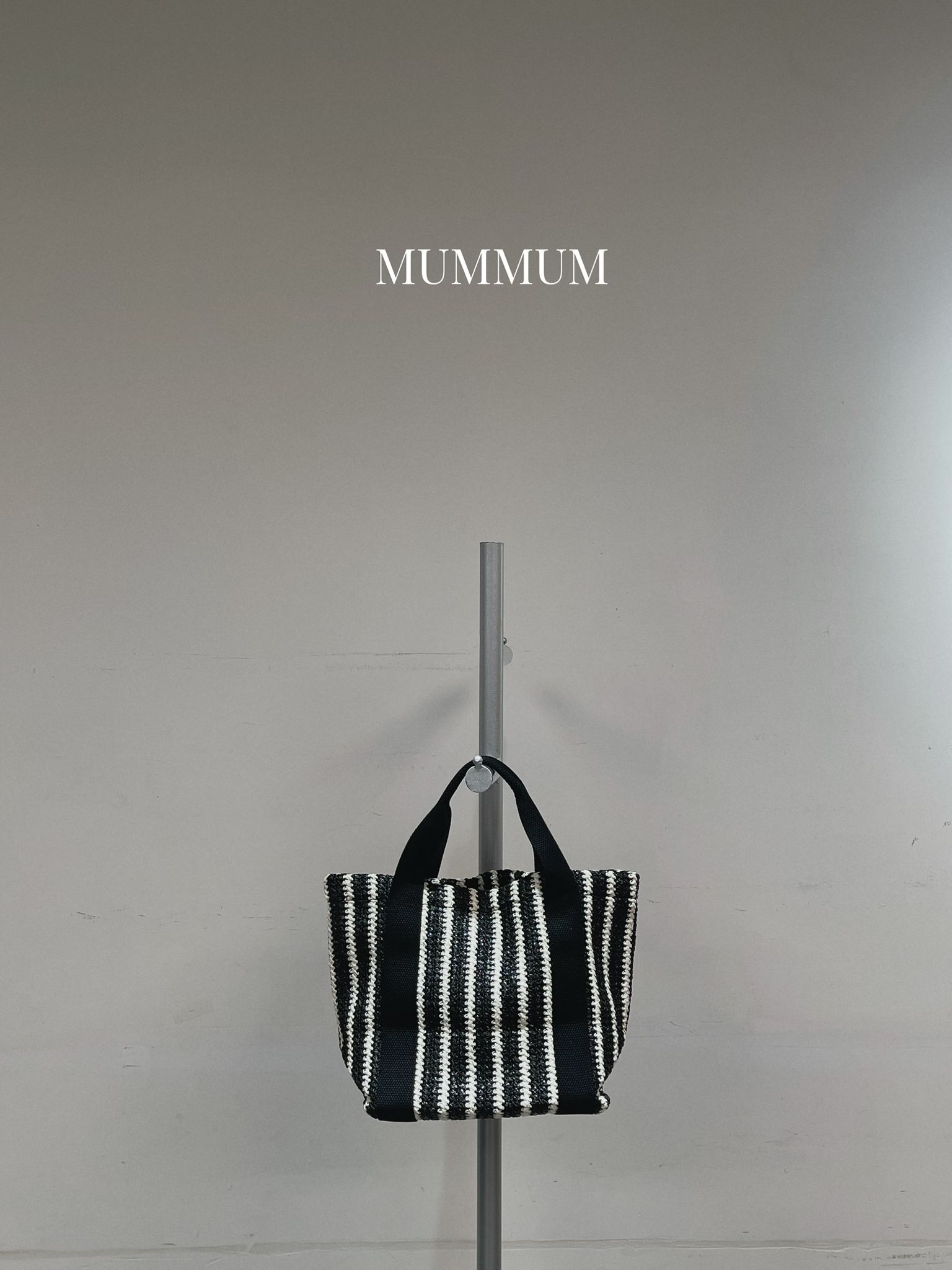 ac1000/黑白間條布織手提袋