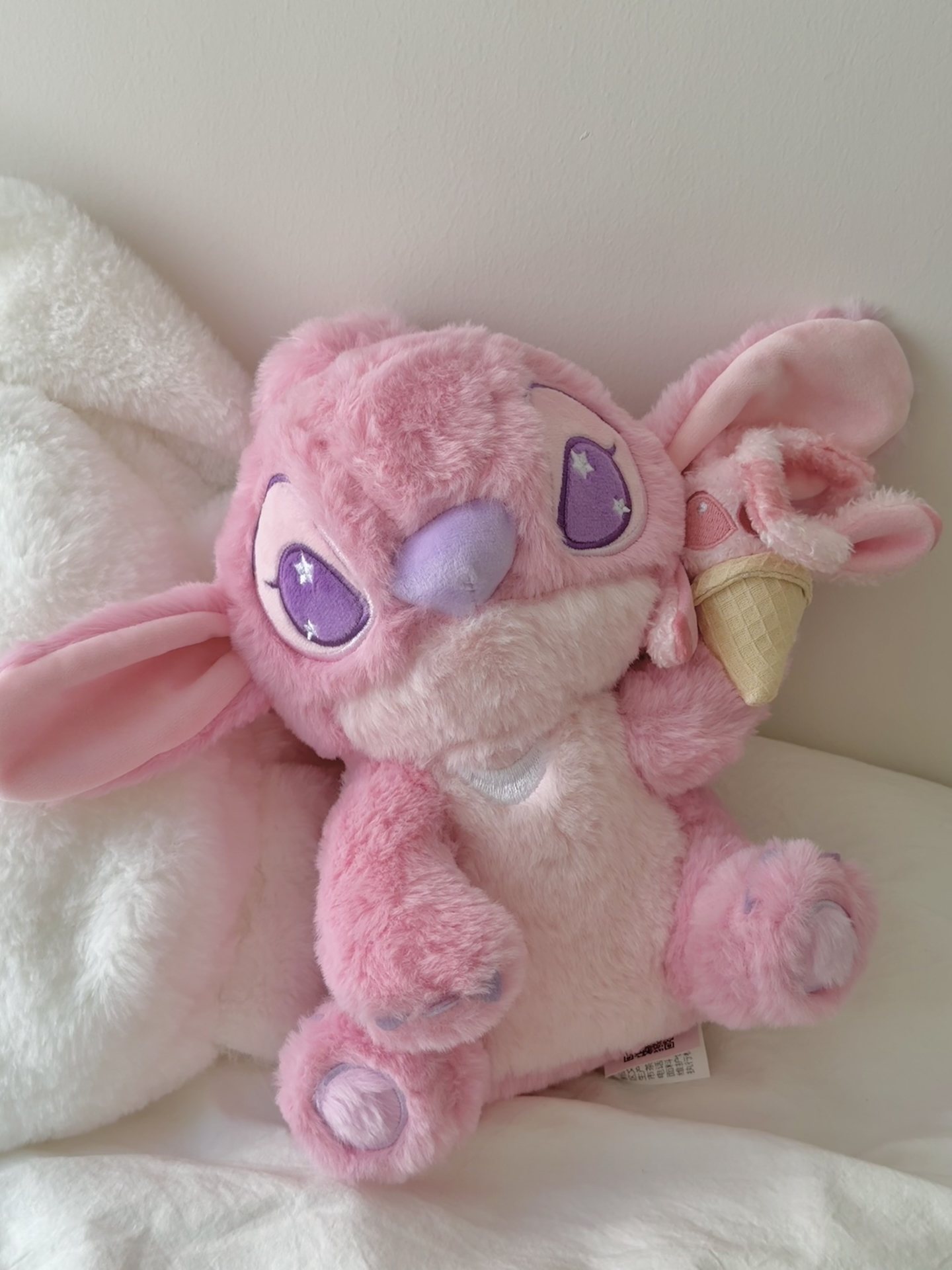 代購-Disney 迪士尼 史迪奇 安琪 玩偶 毛絨公仔 23cm