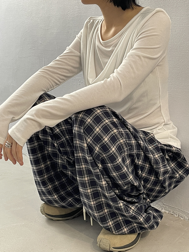 垂墜領造型長袖上衣(in stock)