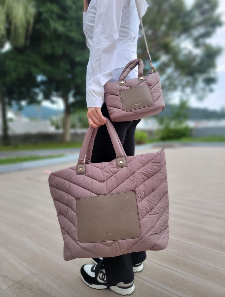 【預訂】AW011207 Jovial.L 絎縫托特包套裝 (MOM-JL9789)