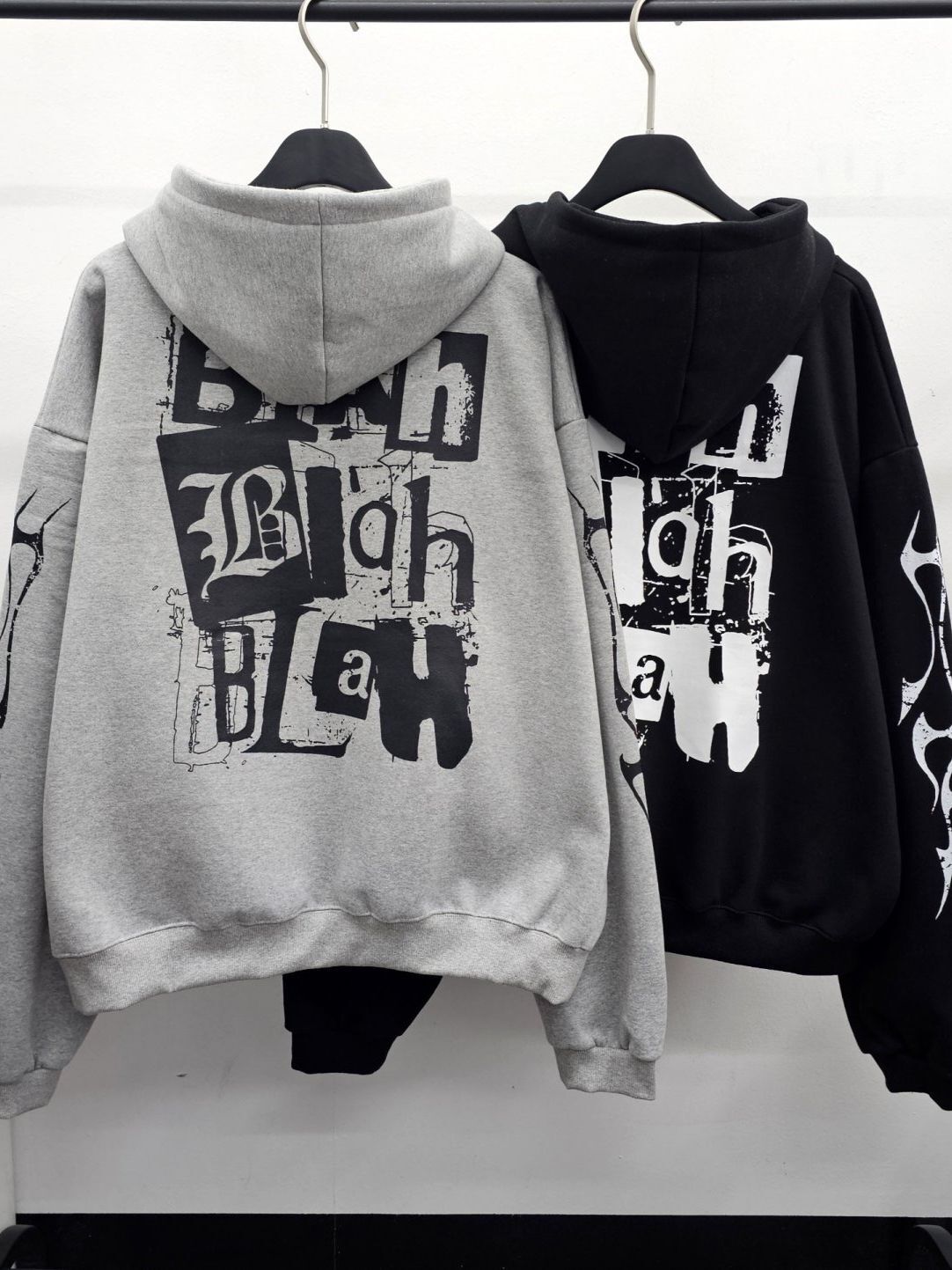 英文字連帽拉鍊外套 HD-056JK