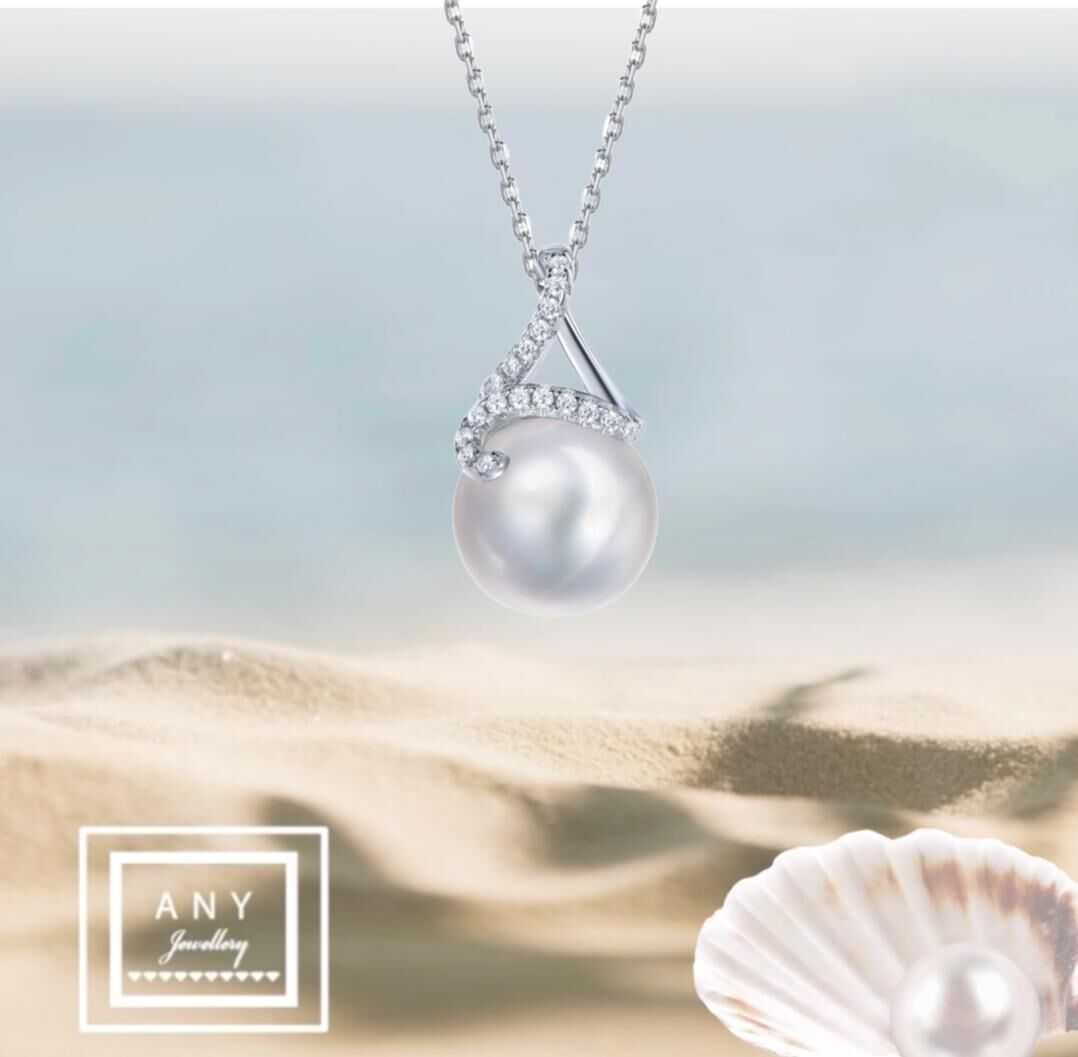 TG020 A6 N2871 10mm Crystal Pearl Necklace（鋯石）