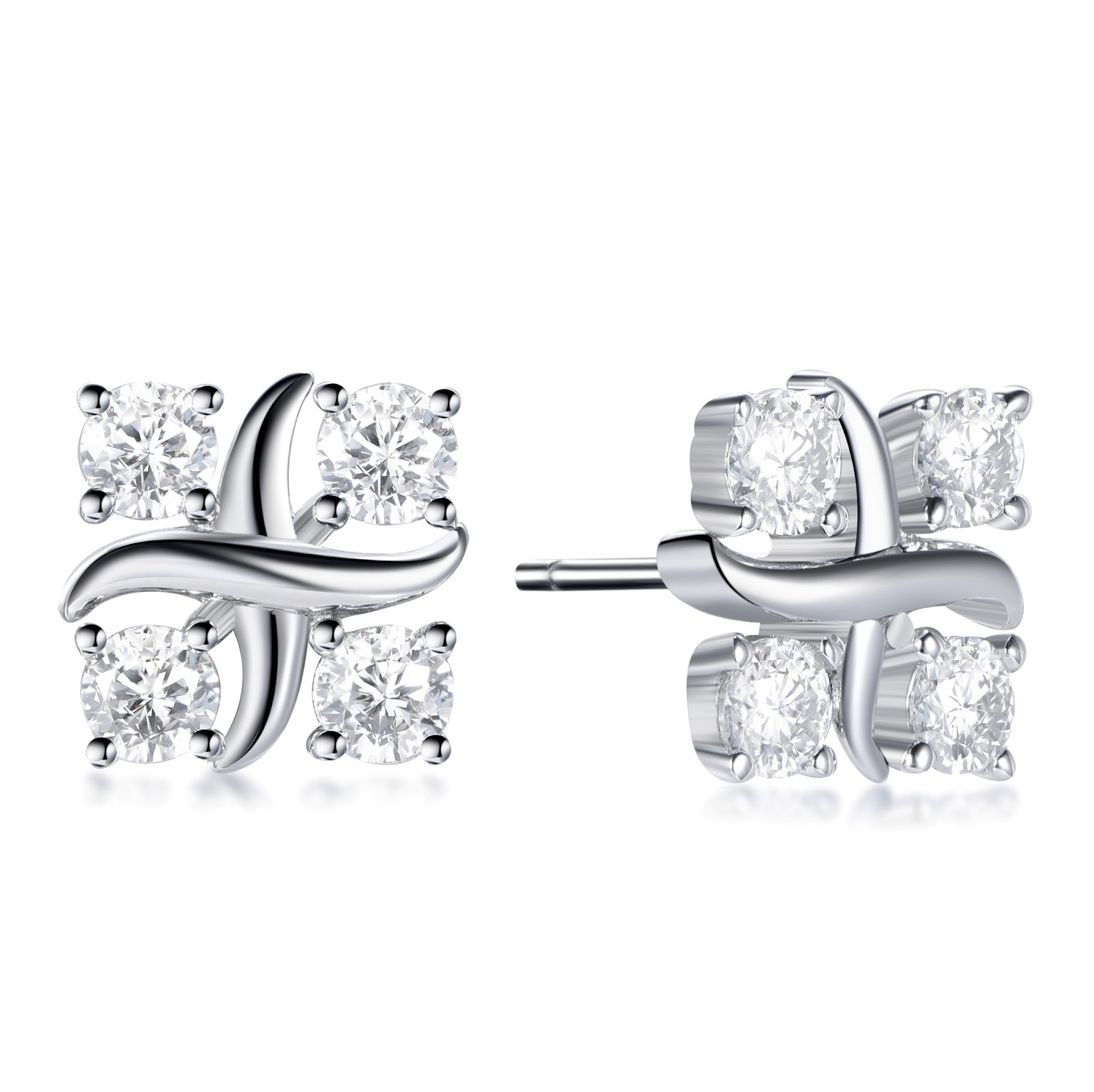 TG026 A12 E4076 Cross Earrings（莫桑）