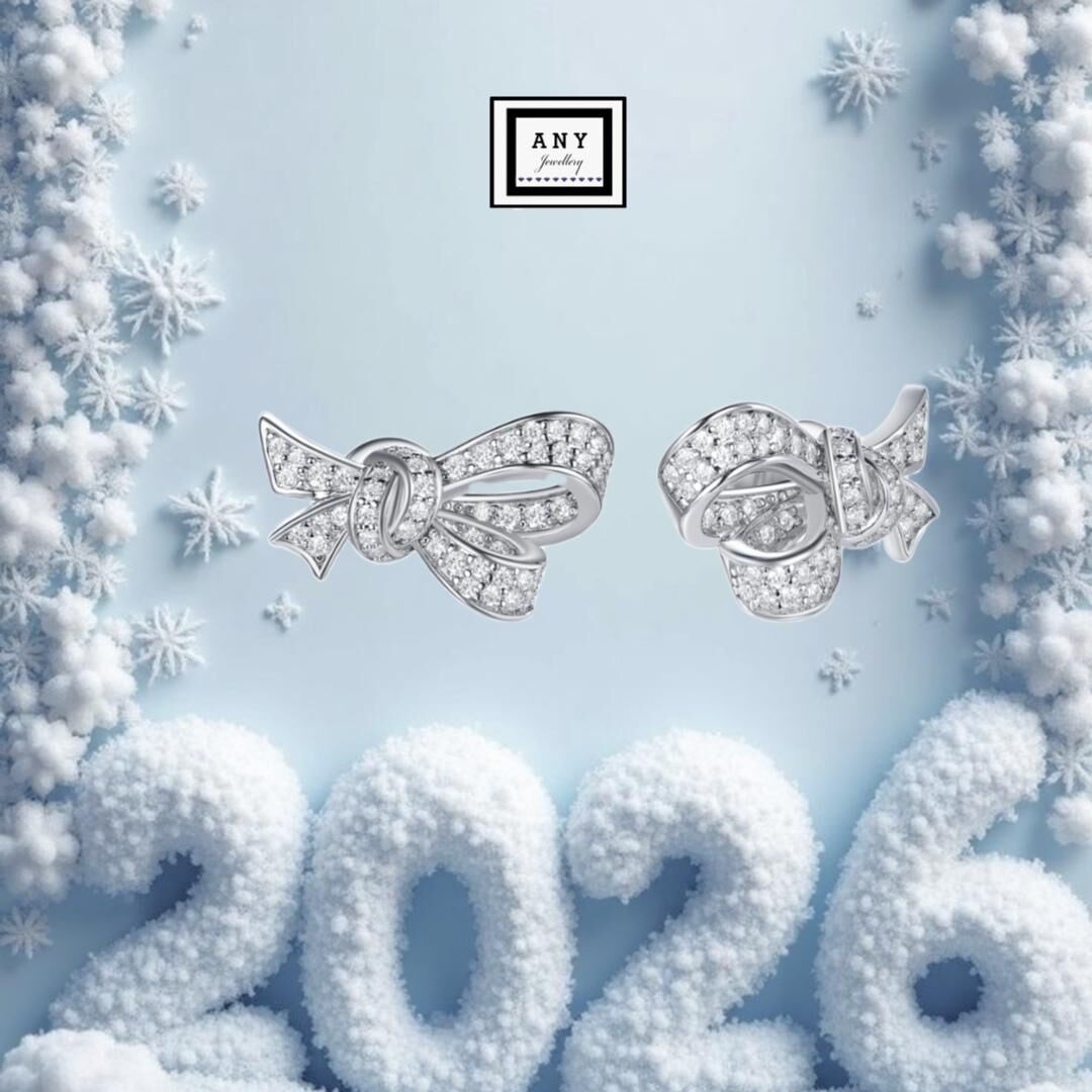 TG033 A19 E4072 1.25 Carat Pear Shape Bow Earrings（莫桑）