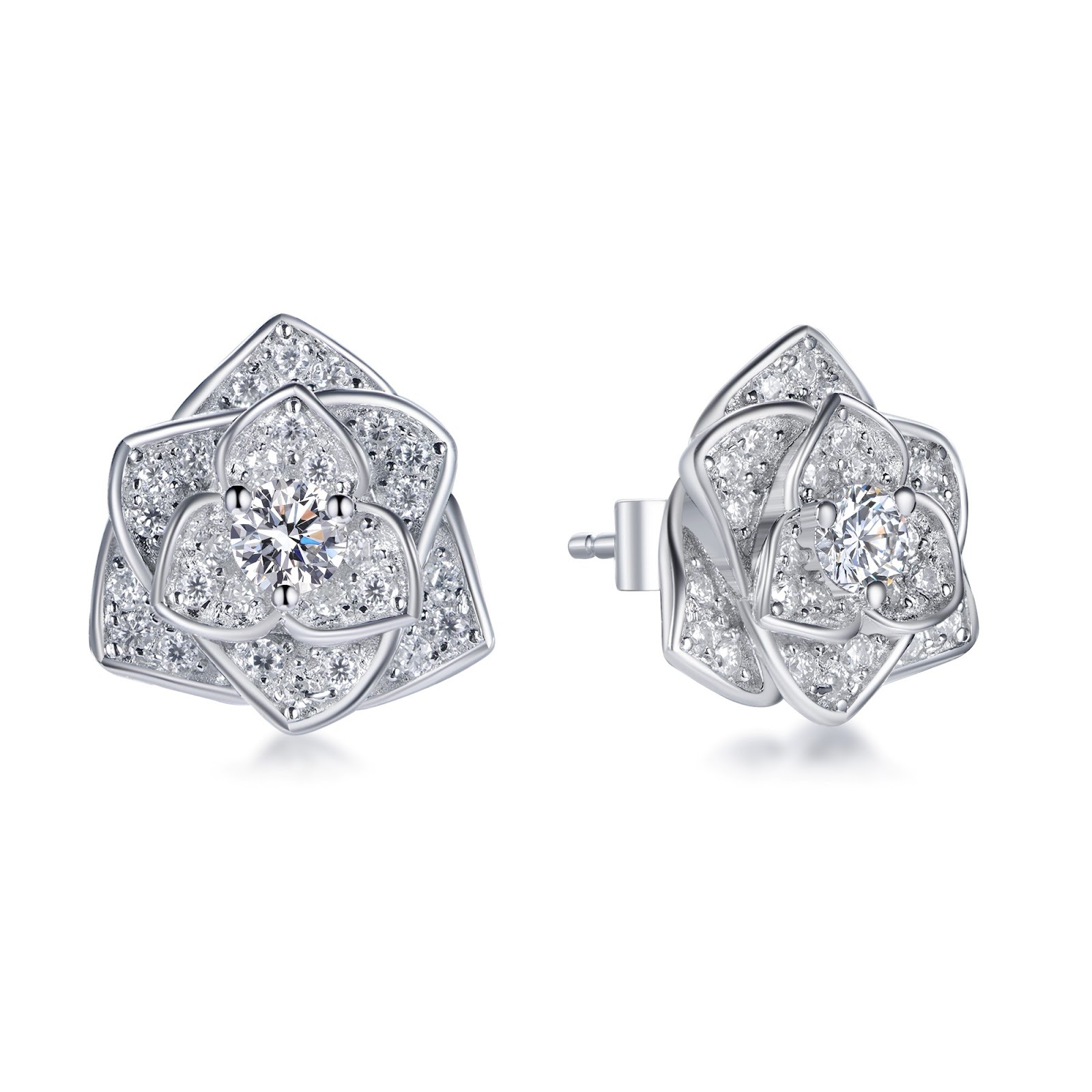 TG045 A31 E4060 Rose Earrings（莫桑）