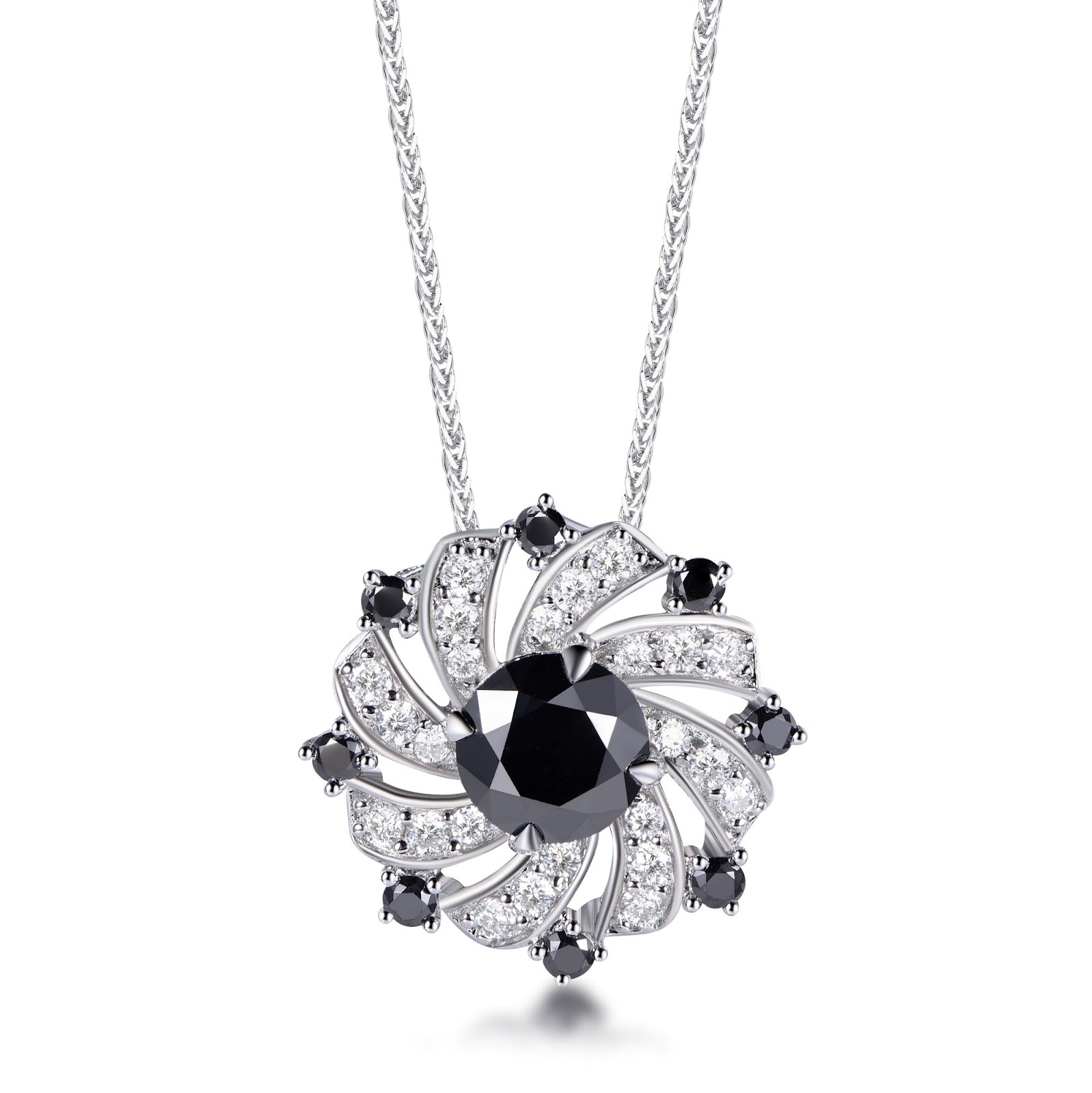 TG047 33A N2915 1 Carat Lucky Wheel Necklace（莫桑）