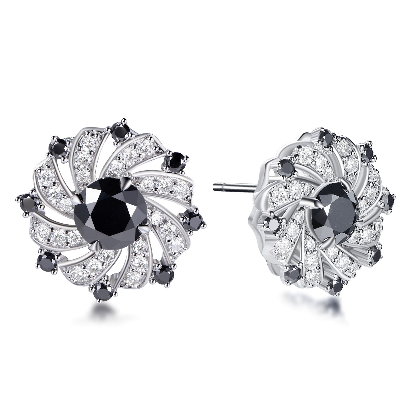 TG048 34A E4078 0.5 Carat Lucky Wheel Earrings（莫桑）