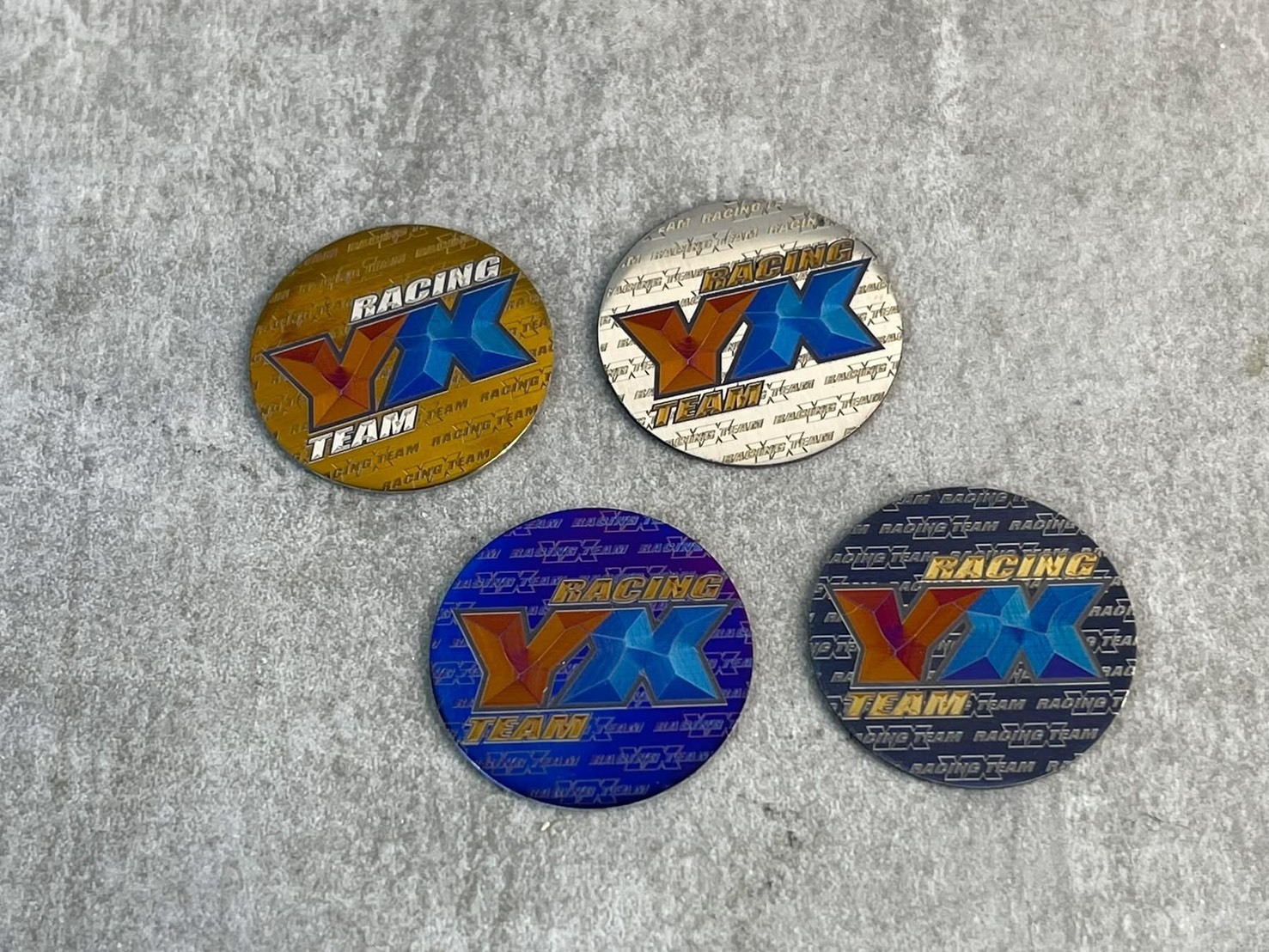 【YX部品】YX YARACING TEAM亞旭LOGO鈦片 大盾鈦片 圓形鈦片