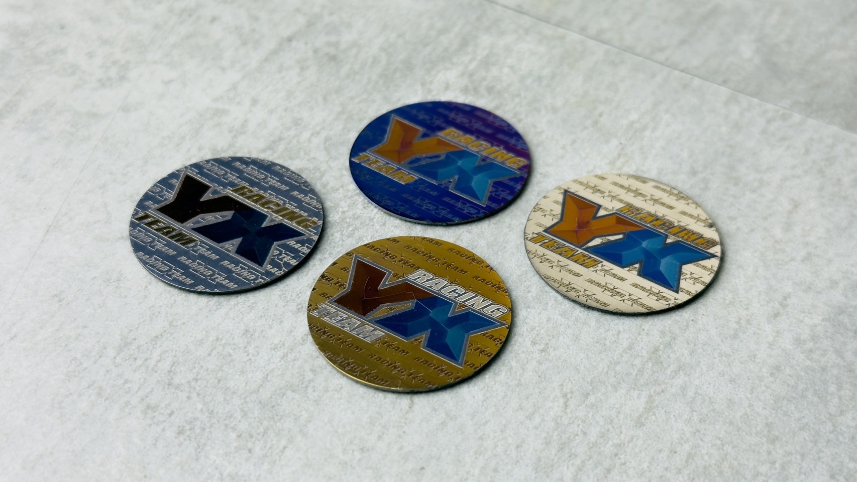 【YX部品】YX YARACING TEAM亞旭LOGO鈦片 大盾鈦片 圓形鈦片