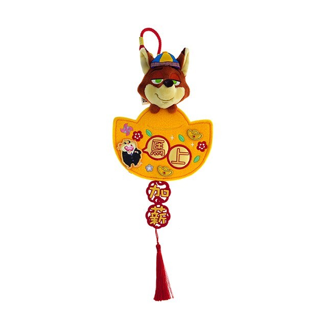 2026 新春限定 胡尼克 Nick 狐狸 造型 馬上加薪 流蘇 掛飾 擺飾品 動物方城市 Zootopia -香港迪士尼樂園