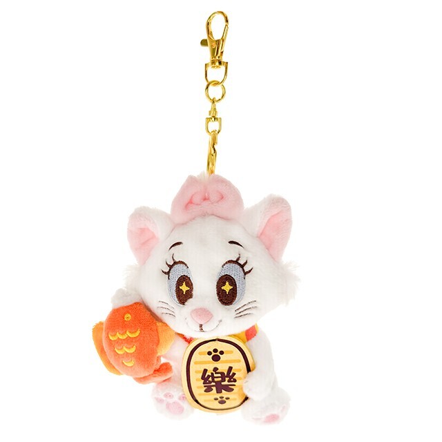 2026 新春限定 瑪莉貓 Marie 造型 絨毛 吊飾 鑰匙圈 貓兒歷險記 The Aristocats -香港迪士尼樂園
