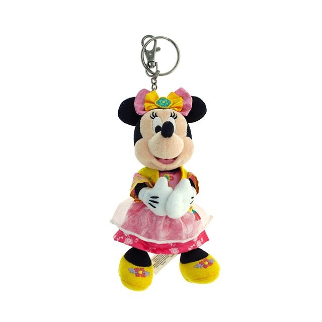 2026 新春限定 米妮 Minnie 造型 絨毛 吊飾 鑰匙圈 -香港迪士尼樂園