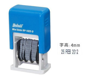 德士美 RP-1822-D4 日期回墨印 - 藍色 (4mm) 501422425