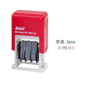 德士美 RP-1822-D3 日期回墨印 - 紅色 (3mm) 501422375