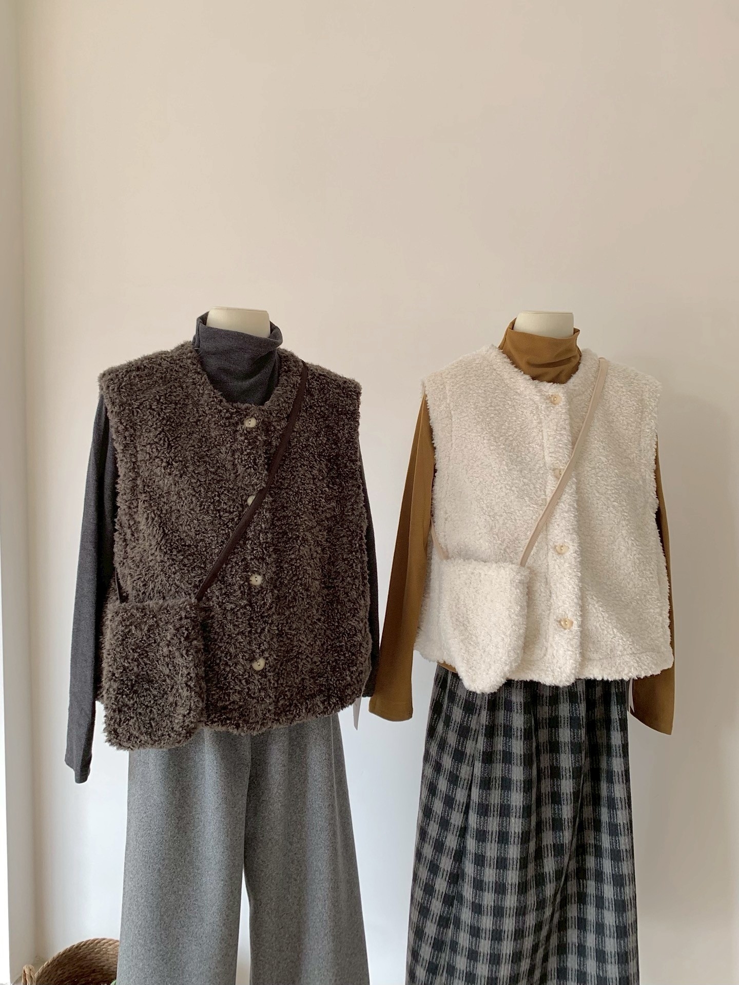 羊羔毛馬甲+毛毛包 RCR1952