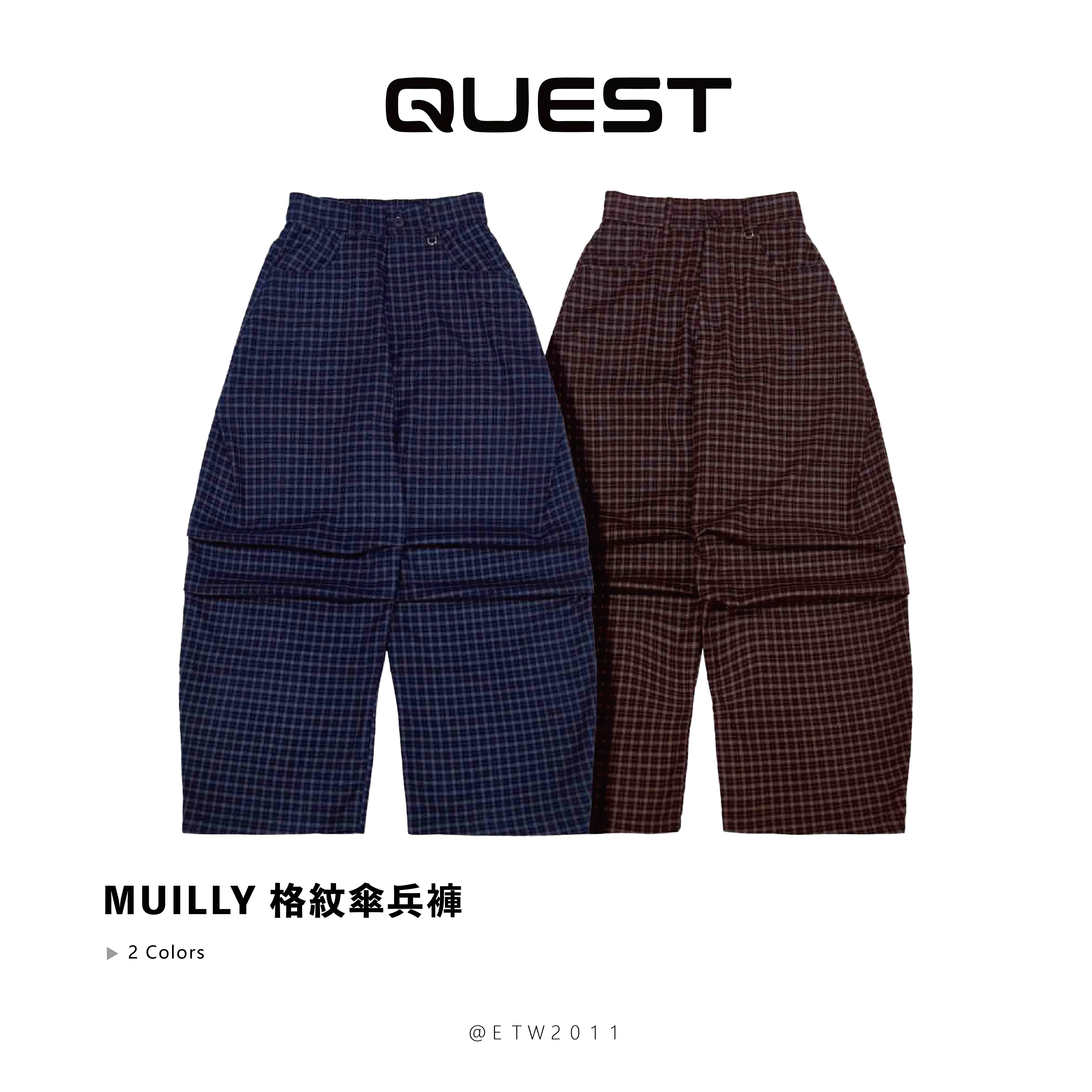 ☆ETW☆【EASY TO WEAR】QUEST MUILLY 格紋傘兵褲