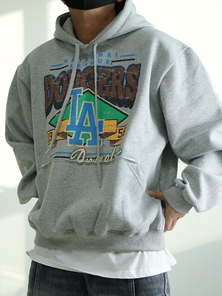 英文字圖案連帽衛衣 HD-062T