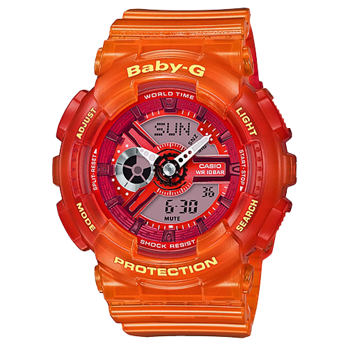 【CASIO Baby-G】BABY-G 耀眼亮彩甜心運動休閒腕錶 BA-110JM-4A