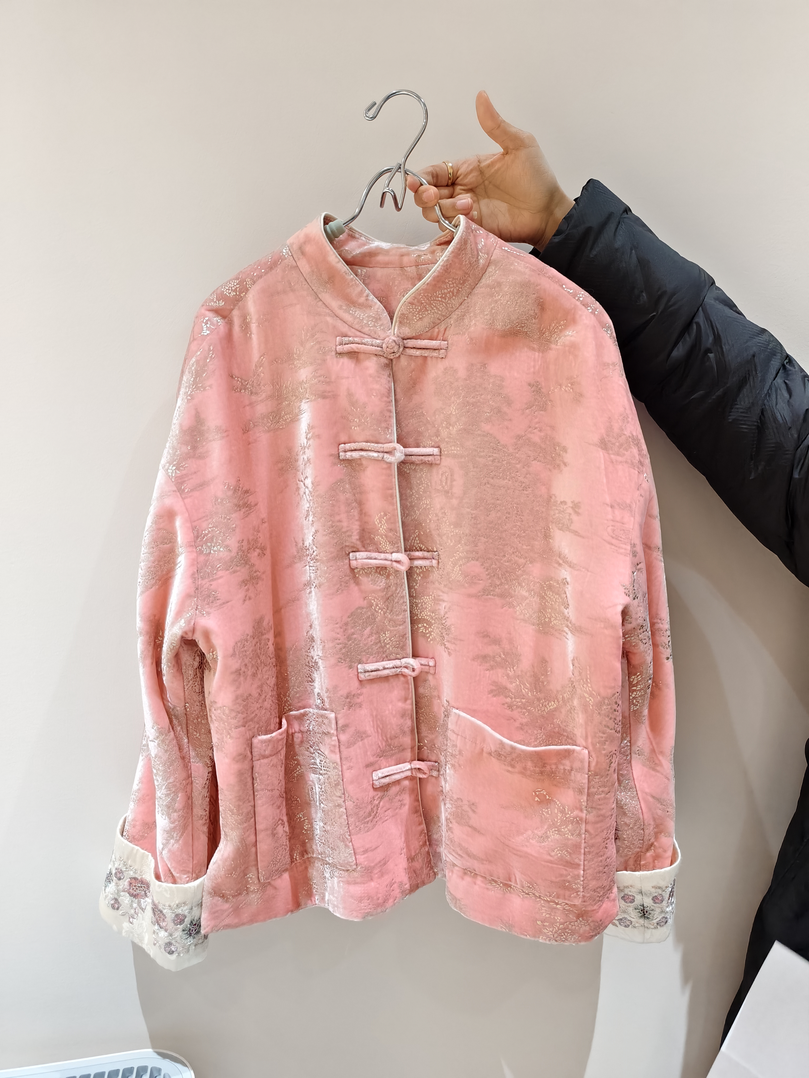 0109An91-春節靚衫-中式外套 (粉紅)（A91）