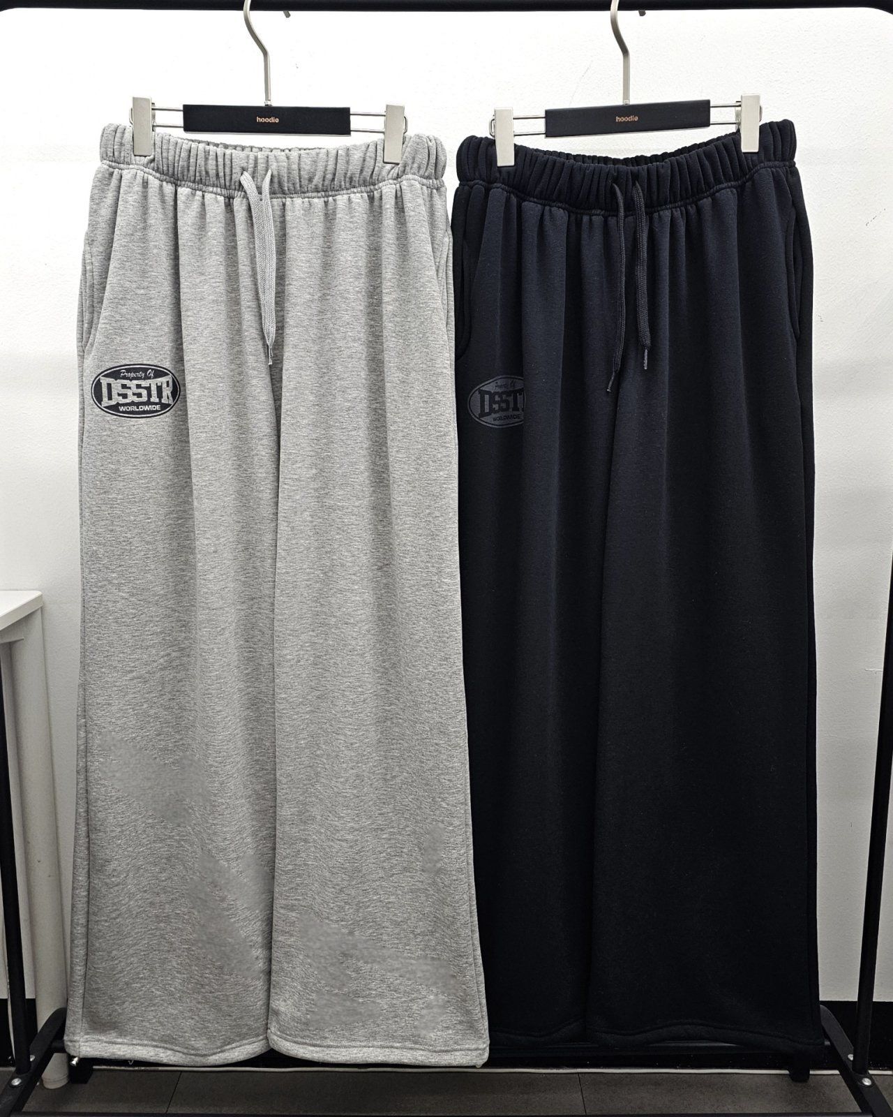 英文字圖案可束腳運動褲(薄抓毛底) HD-068P