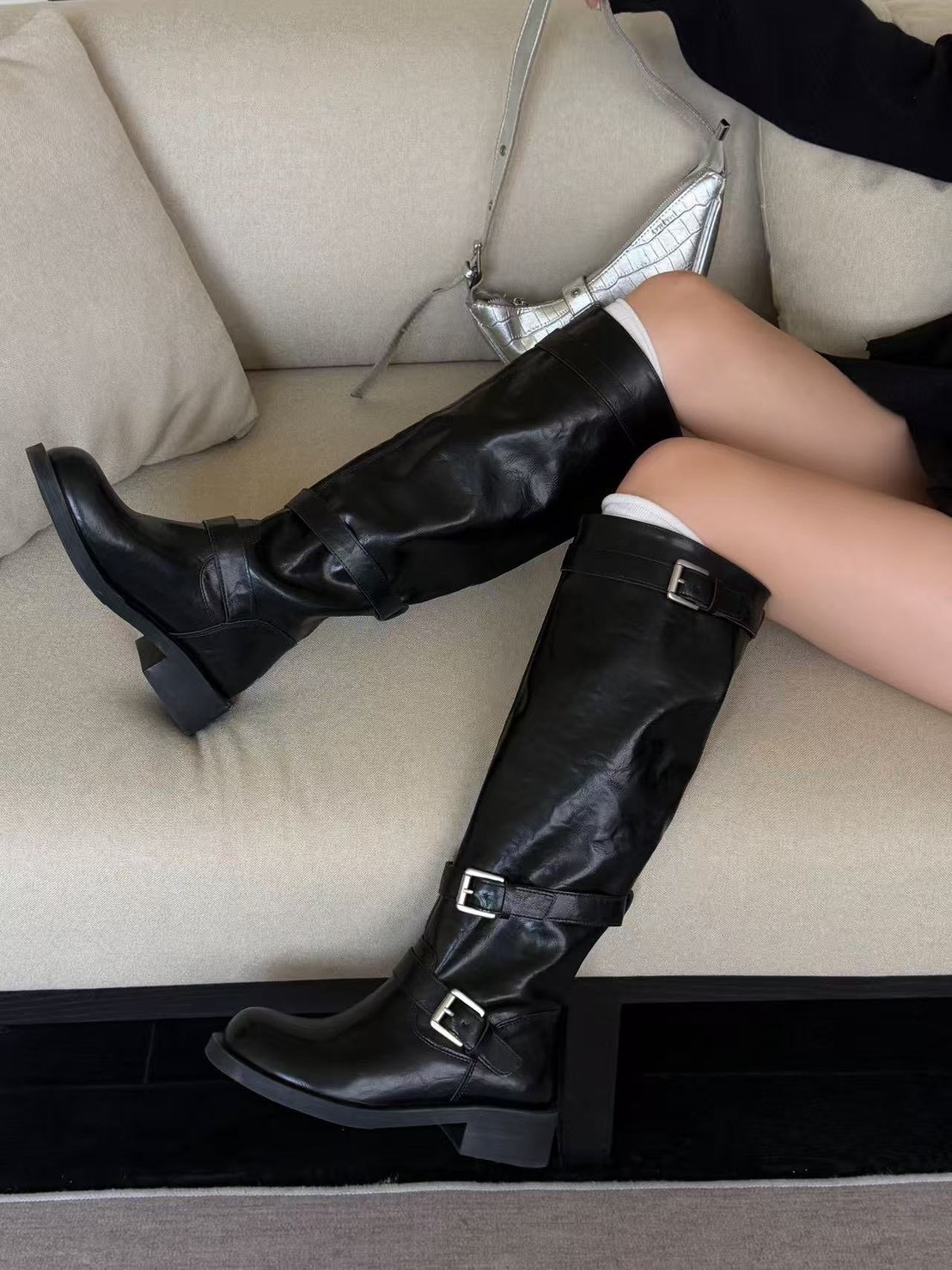 【現貨】牛皮堆堆靴