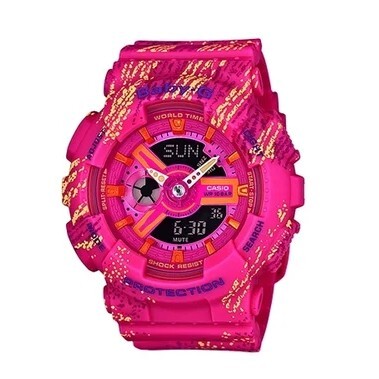 【CASIO Baby-G】BABY-G 塗鴉運動休閒腕錶 BA-110TX-4A