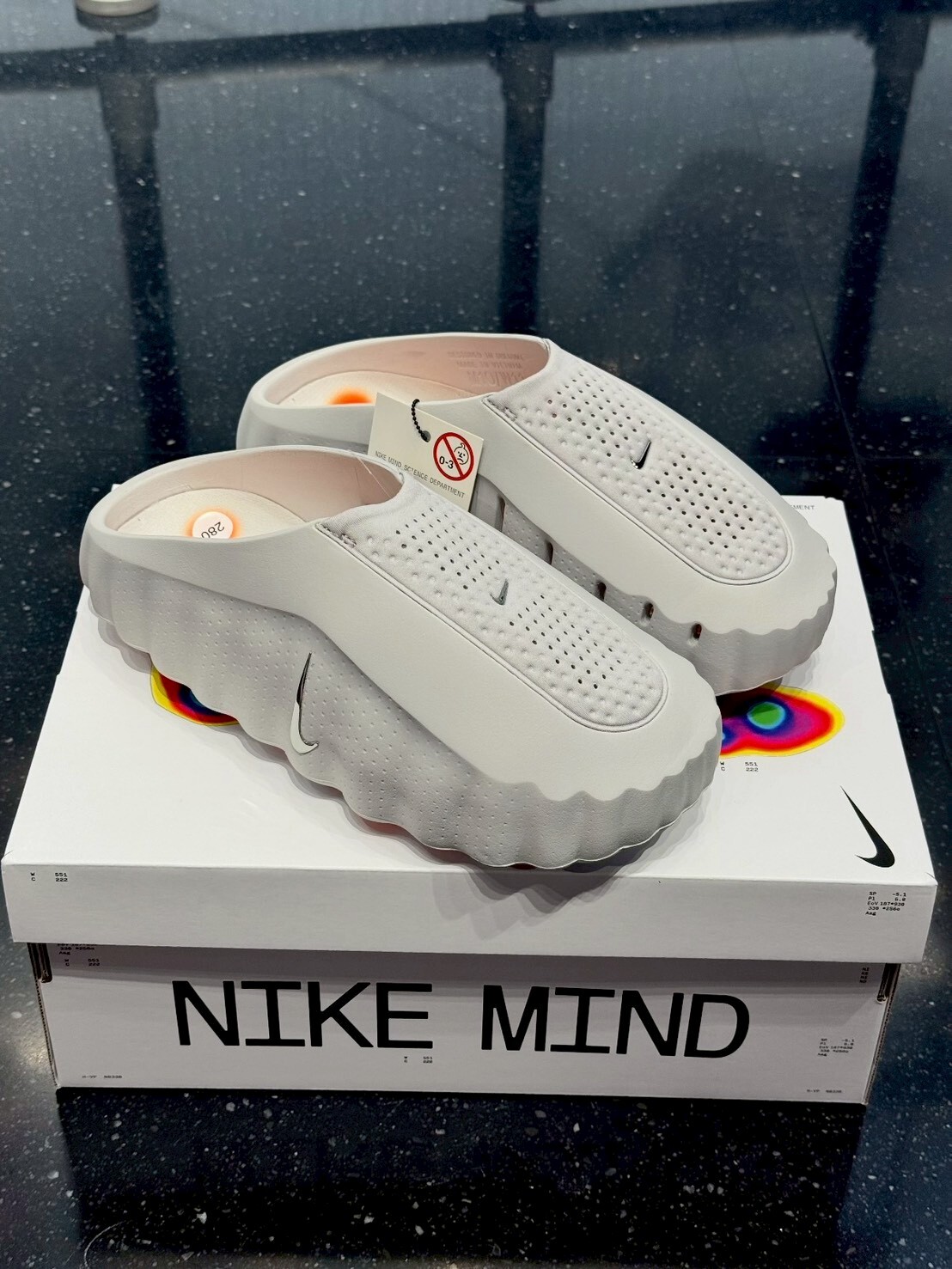 Nike Mind 001 Slide 氣墊機能 拖鞋 男鞋 白灰色