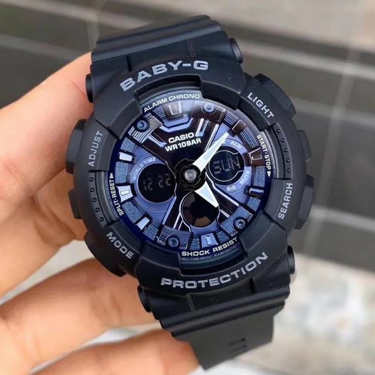 【CASIO 卡西歐】BABY-G 雙顯運動錶玫瑰金面 BA-130-1A2