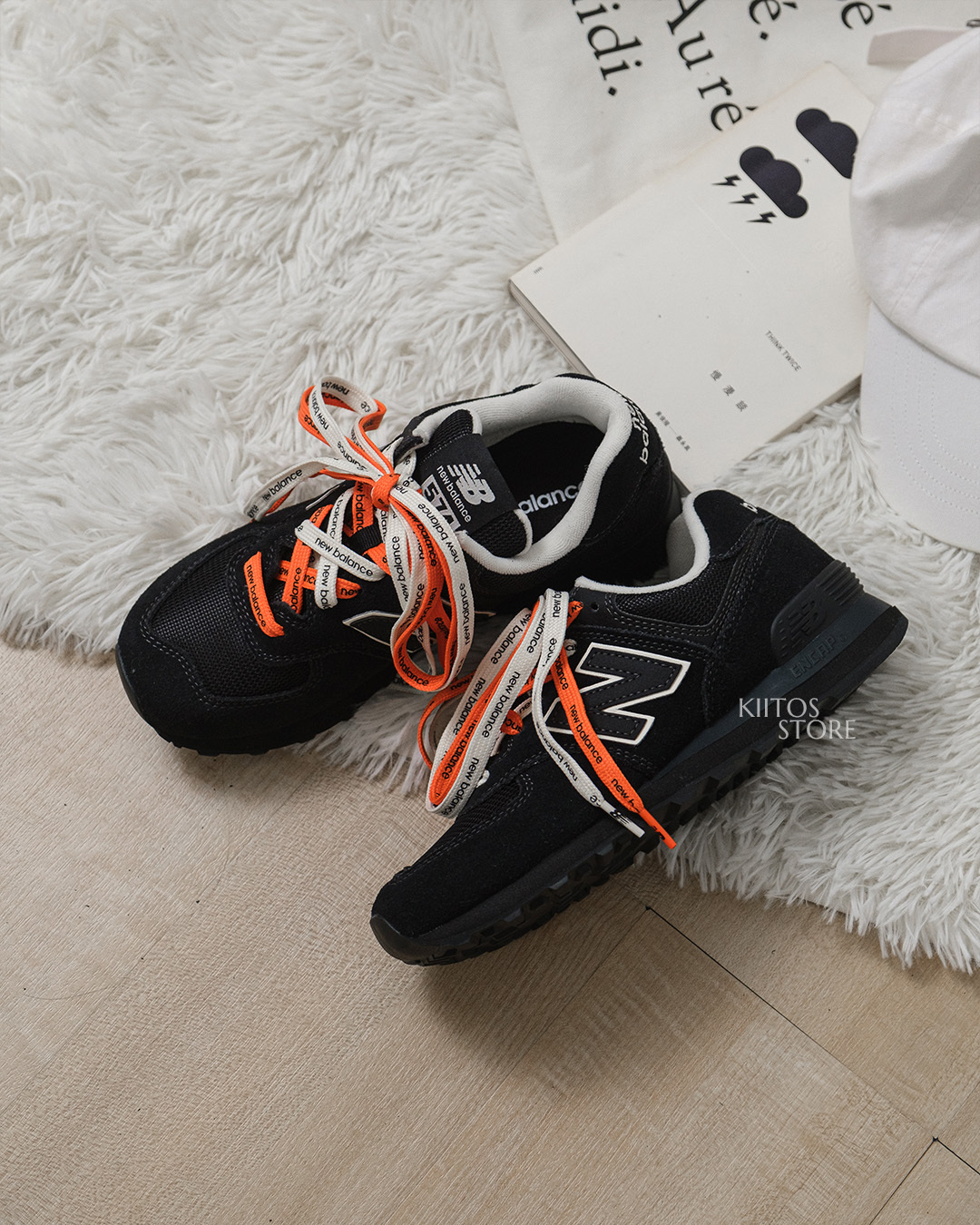 【預購】Niko and... X NEW BALANCE 574 NB 聯名款 全黑 絨面 網布 男女鞋 U574NAB