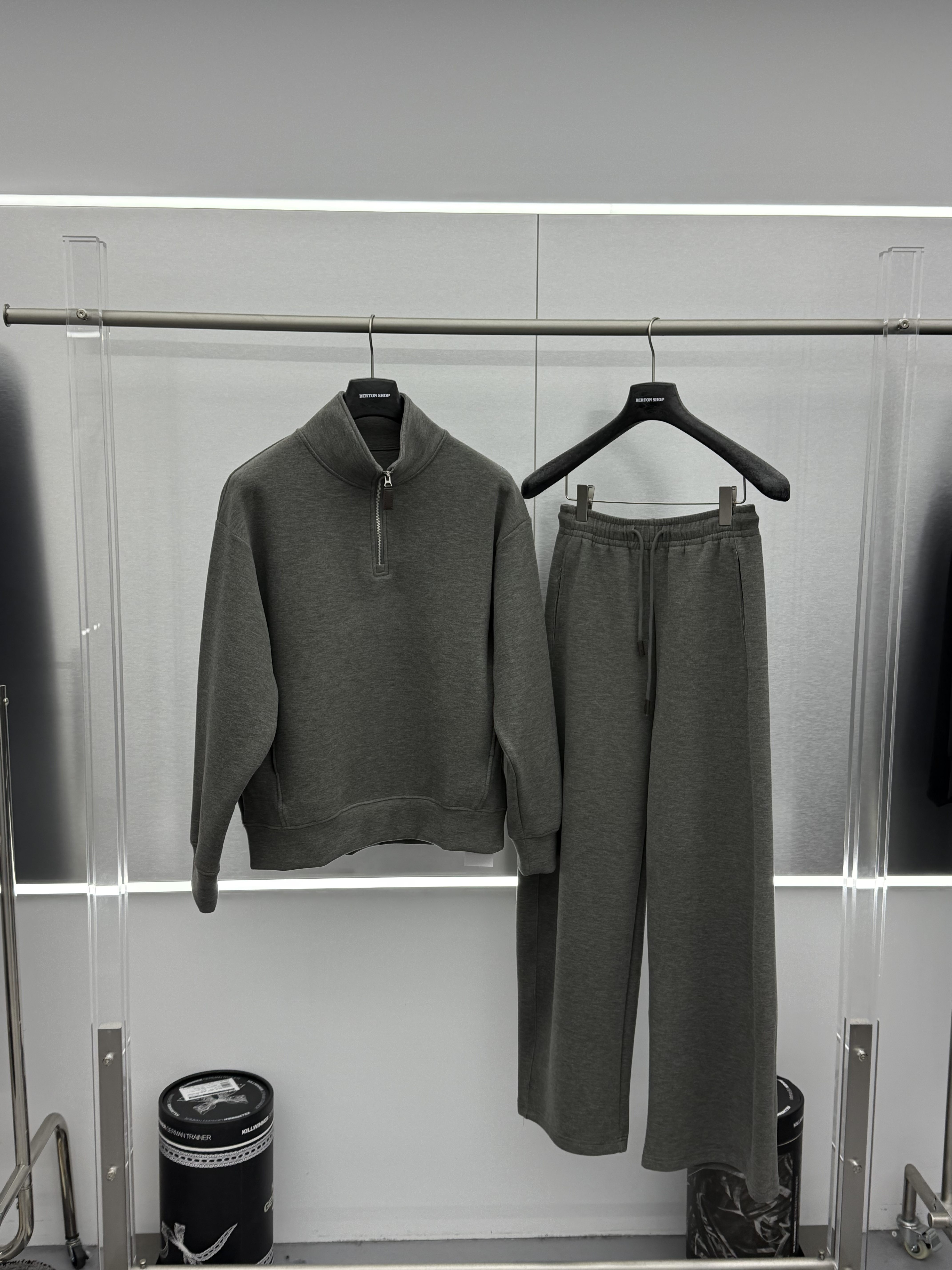 立領半拉鍊棉套裝