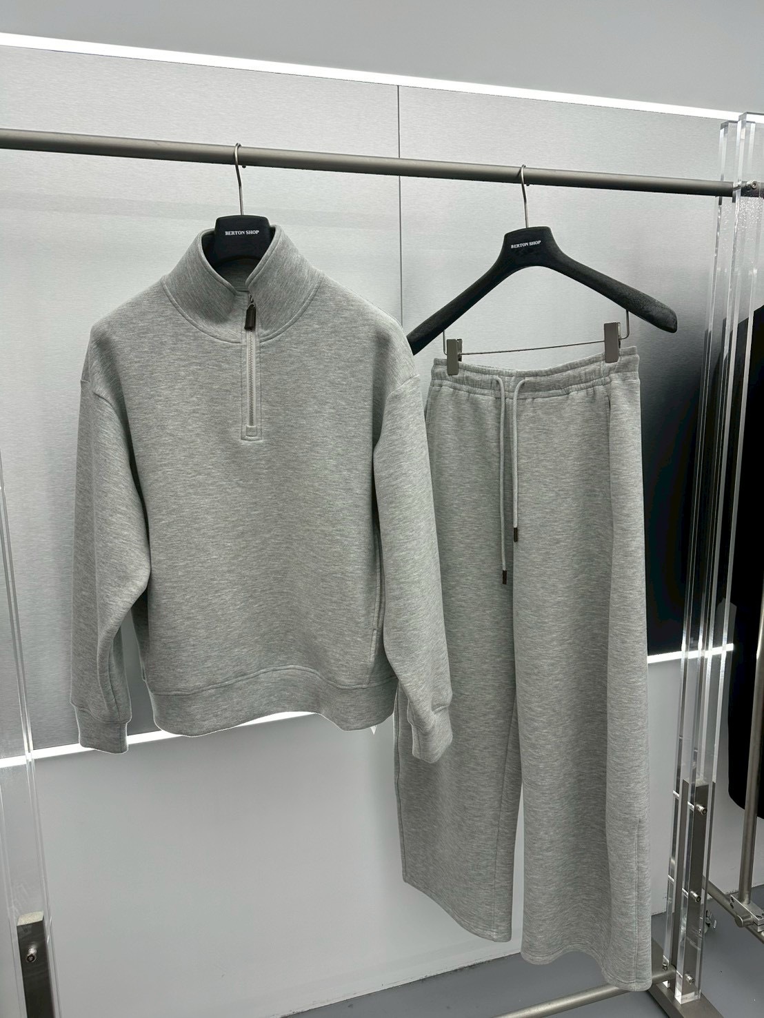 立領半拉鍊棉套裝