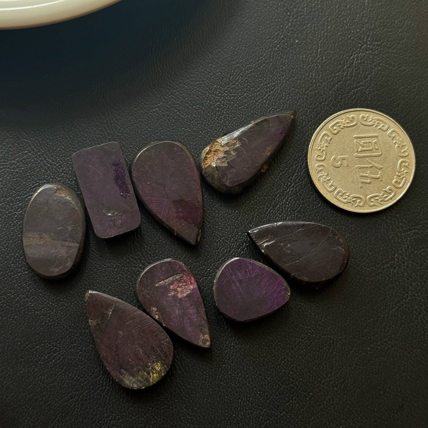 [原石] 紫磷錳礦 水晶蛋面 水晶墜面