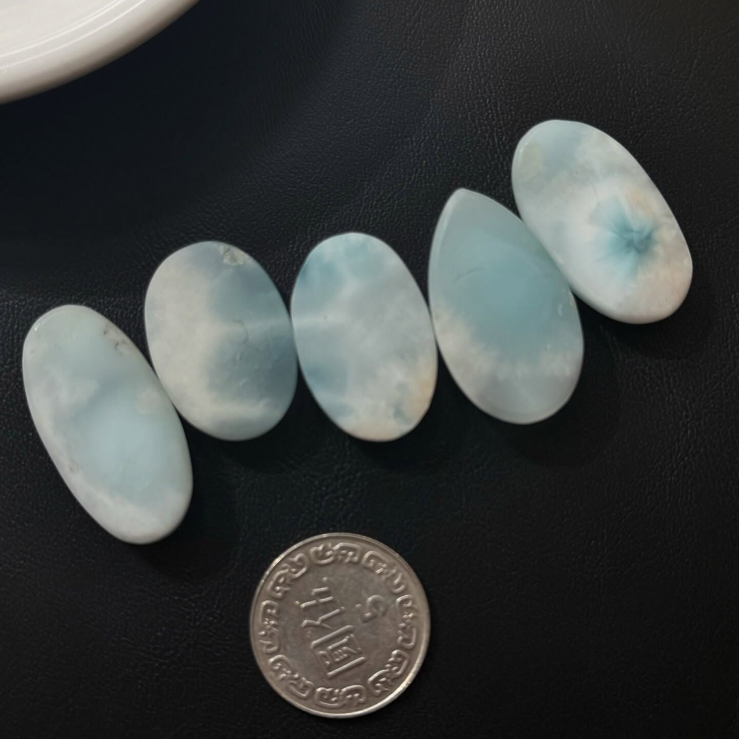 [原石] 玉化 拉利瑪海紋石 水晶蛋面