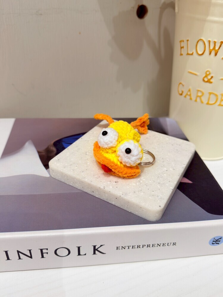 『黃色』抱抱吐舌小夥伴公仔『約9cm』