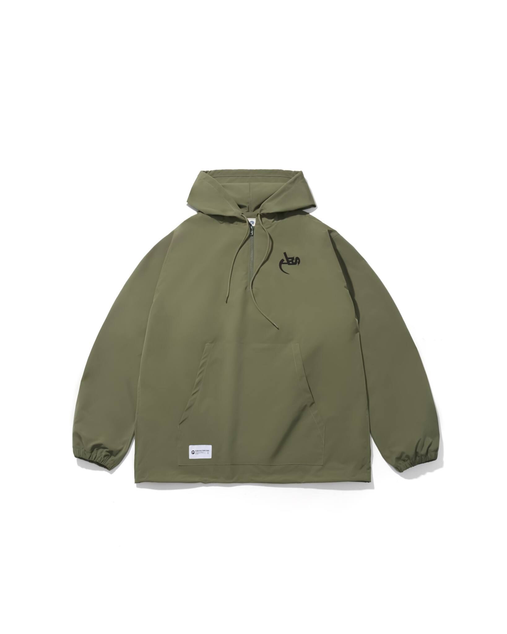 AES Classic Logo Water-Repellent Nylon Half Zip Hoodie