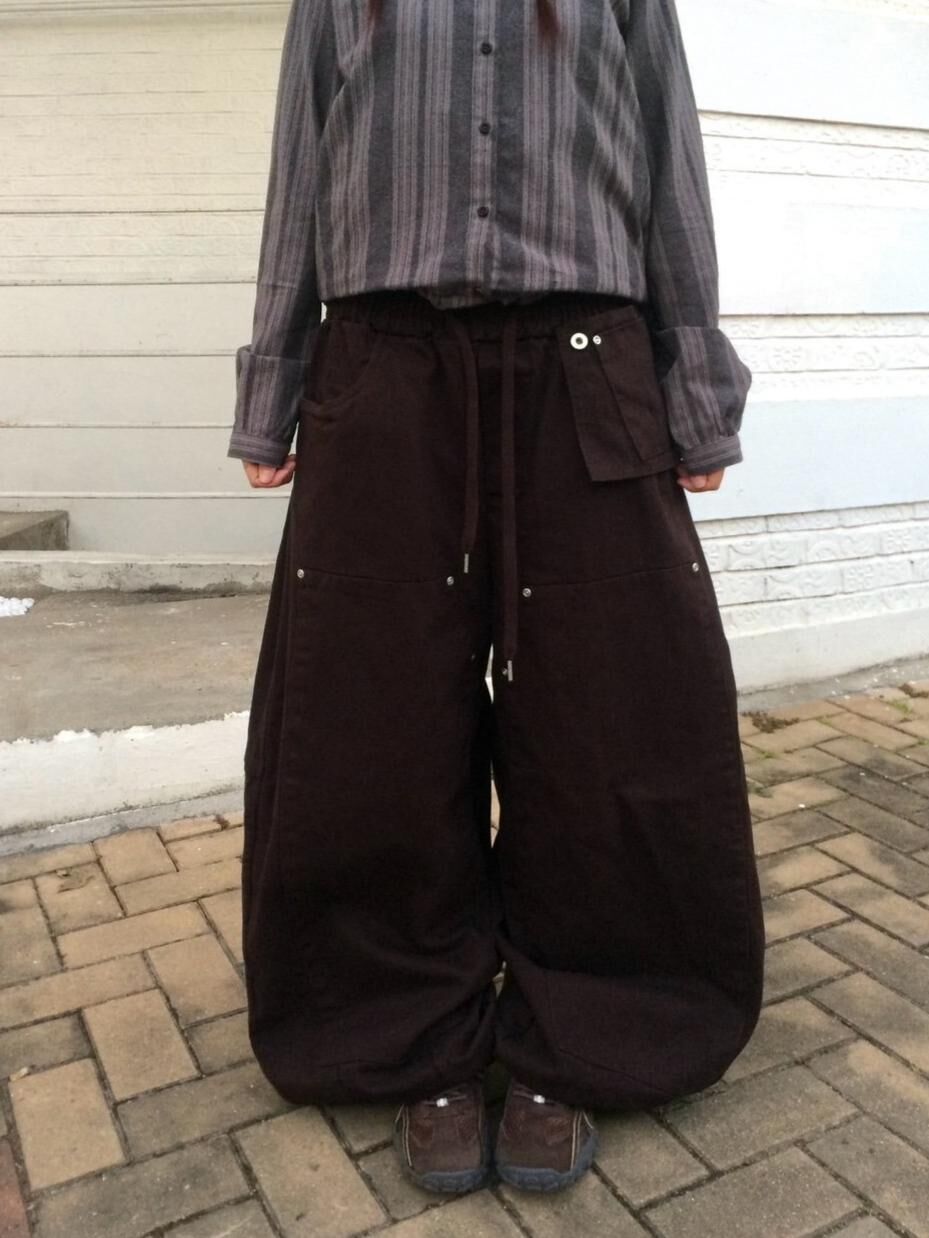 淨色鬆身褲 GATHER-051P