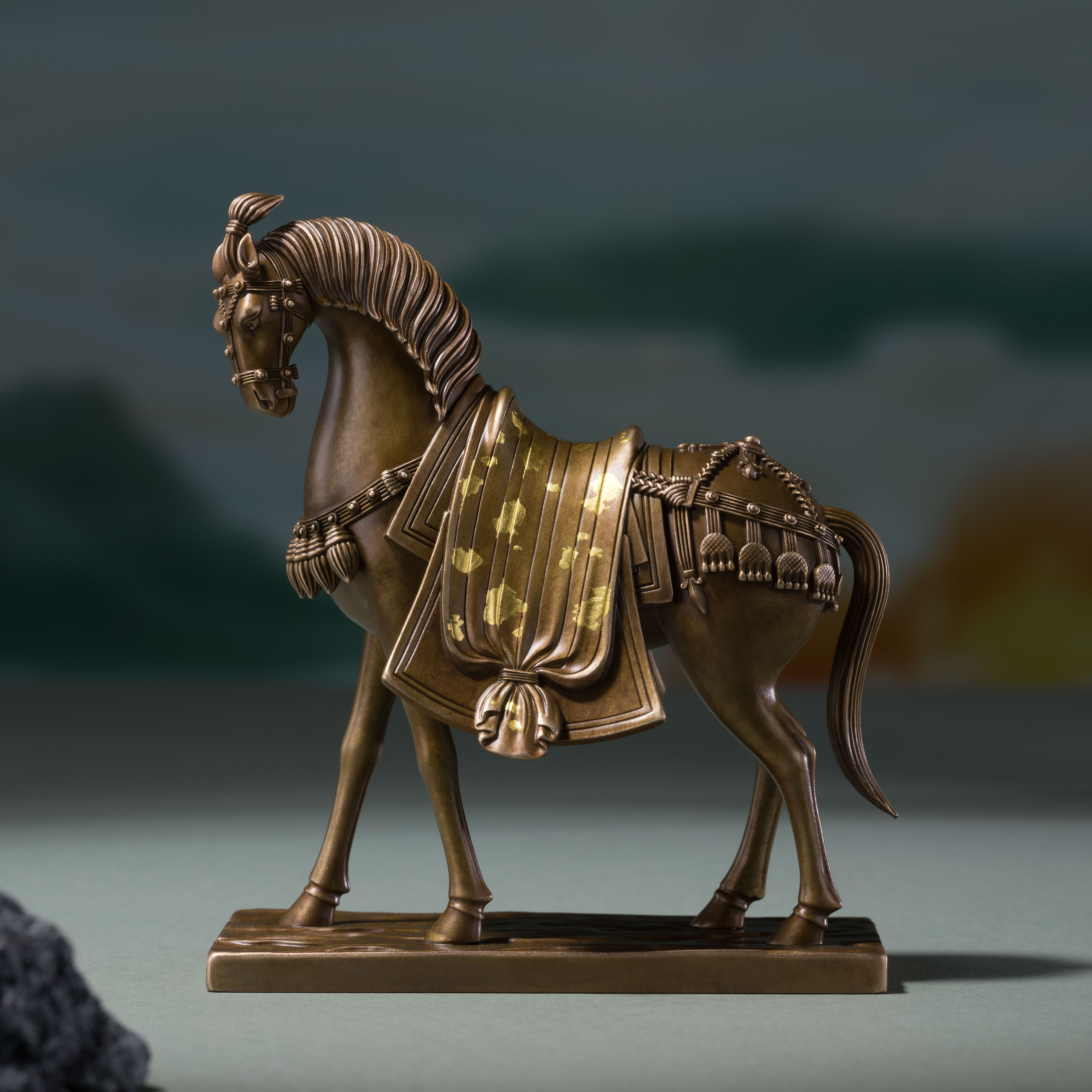 吉祥駿馬(紫銅金箔版)