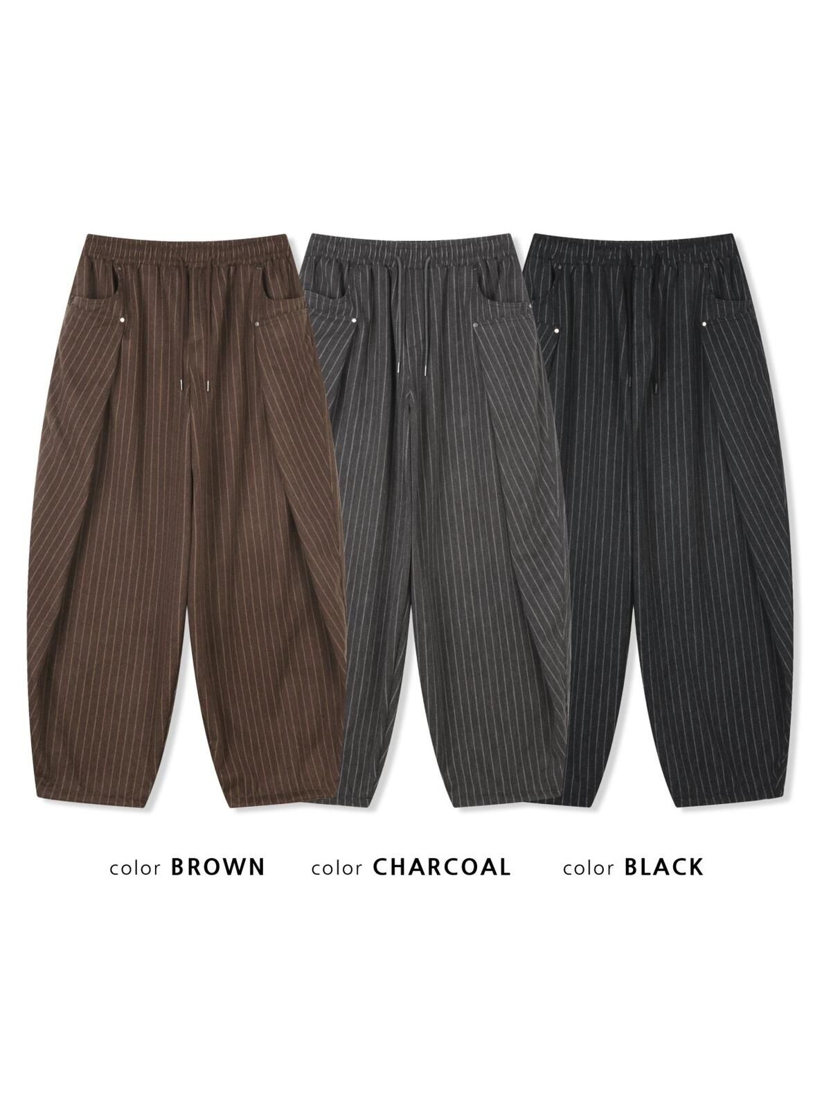 直紋鬆身褲 GATHER-057P