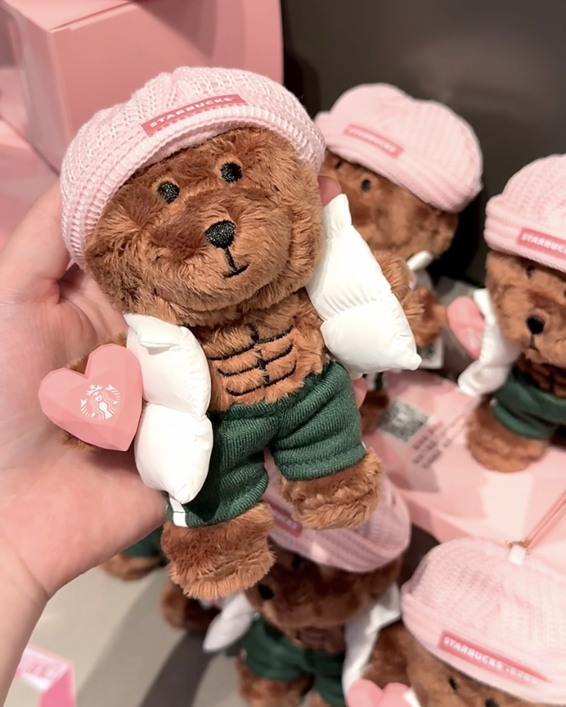 STARBUCKS 星巴克 腹肌小熊 毛絨娃娃 吊飾