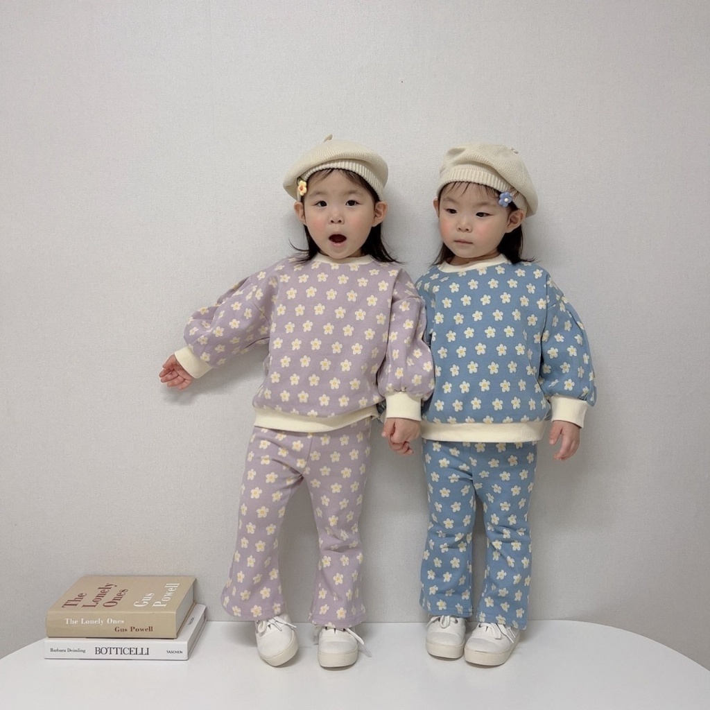 韓國🇰🇷Moran 滿版花朵喇叭褲套裝(S-XL)