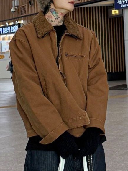 毛毛領拉鍊外套(薄夾棉) C_y-141JK