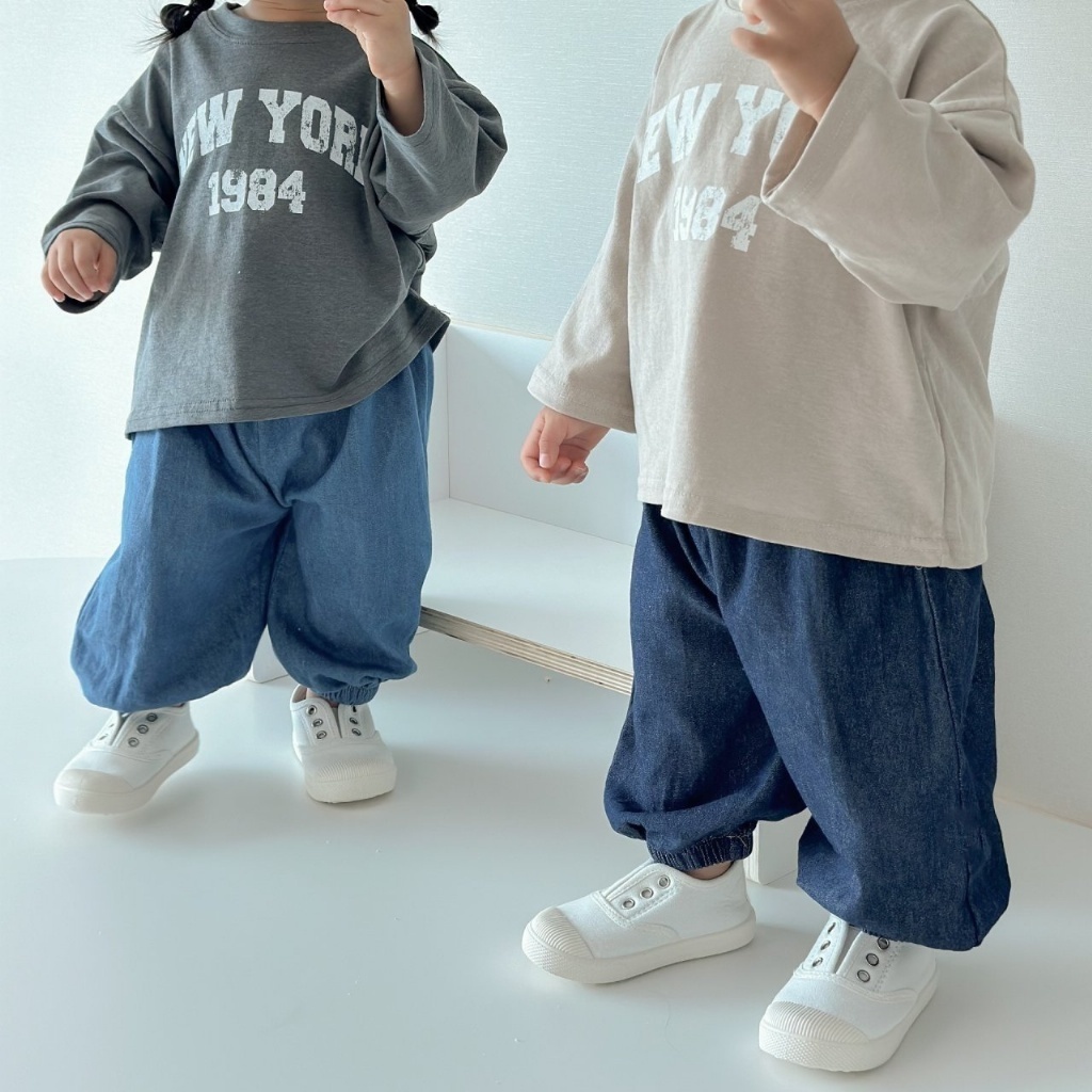 韓國🇰🇷Moran 舒適輕薄牛仔束口褲(S-XL)