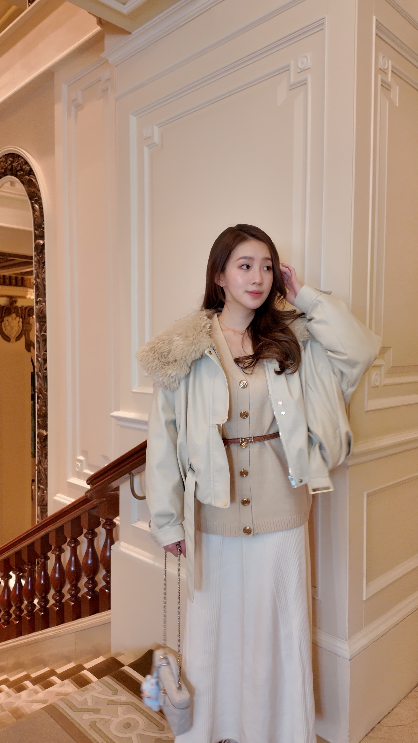 ✨山羊毛大翻領羽絨 Down Jacket