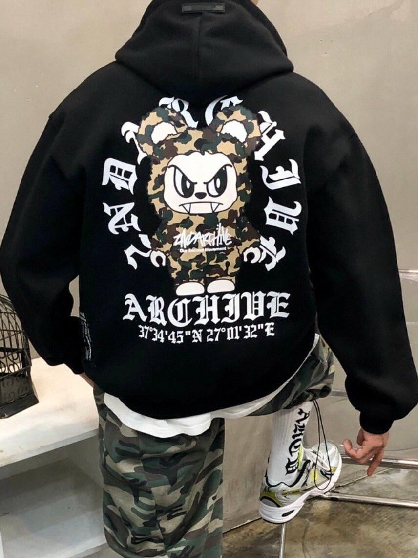 英文字圖案連帽衛衣 2nd-288T