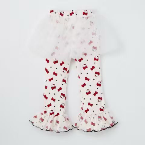 原單 kitty雪紡花邊打底