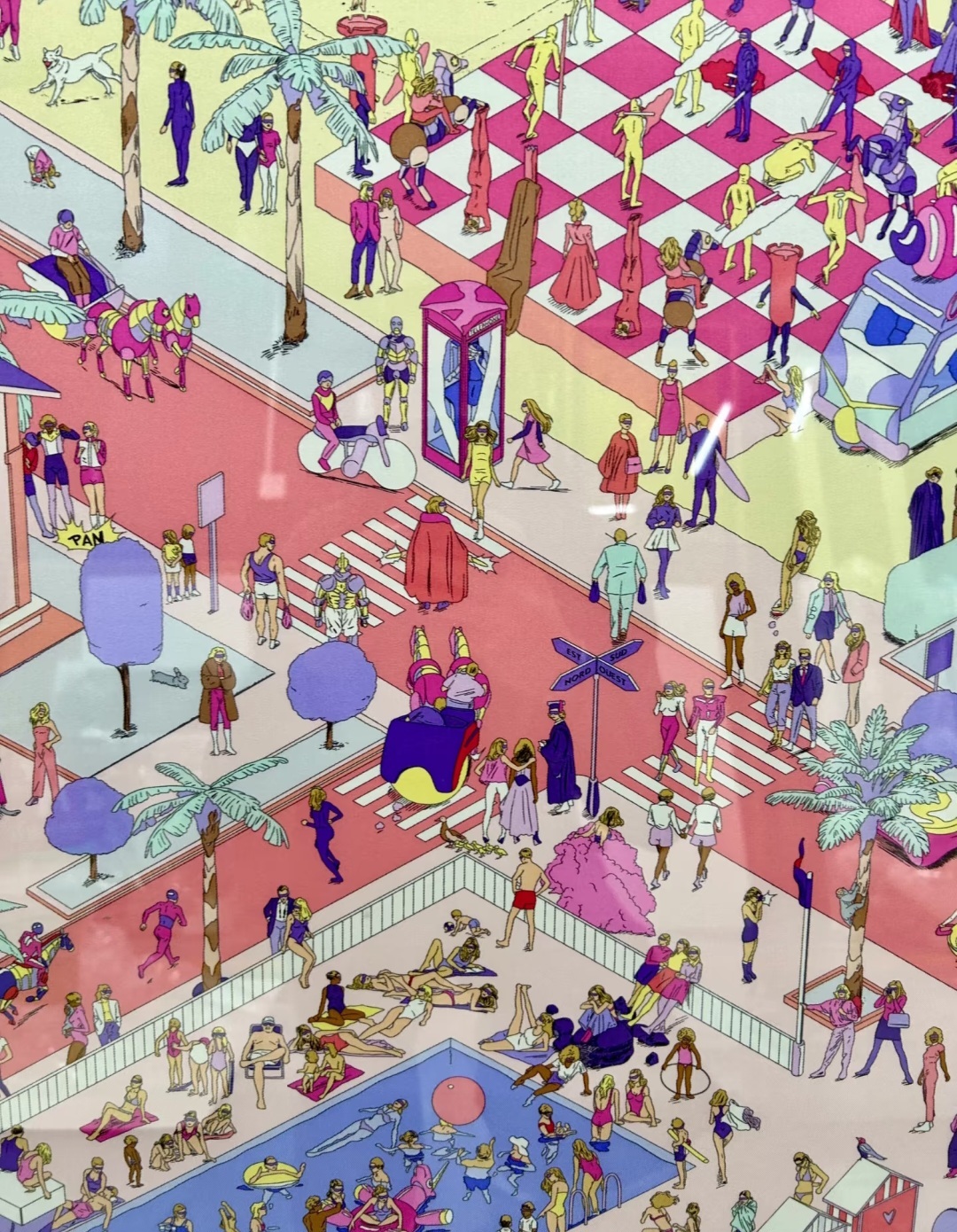 HERMES ON THE BEACH SCARF 90 MULITICOLOR