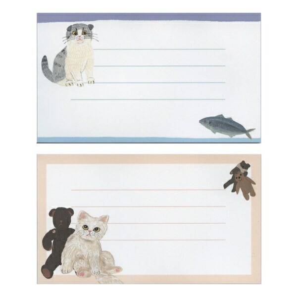袖山嘉穗子 貓咪 30枚便條本｜日本Greeting Life