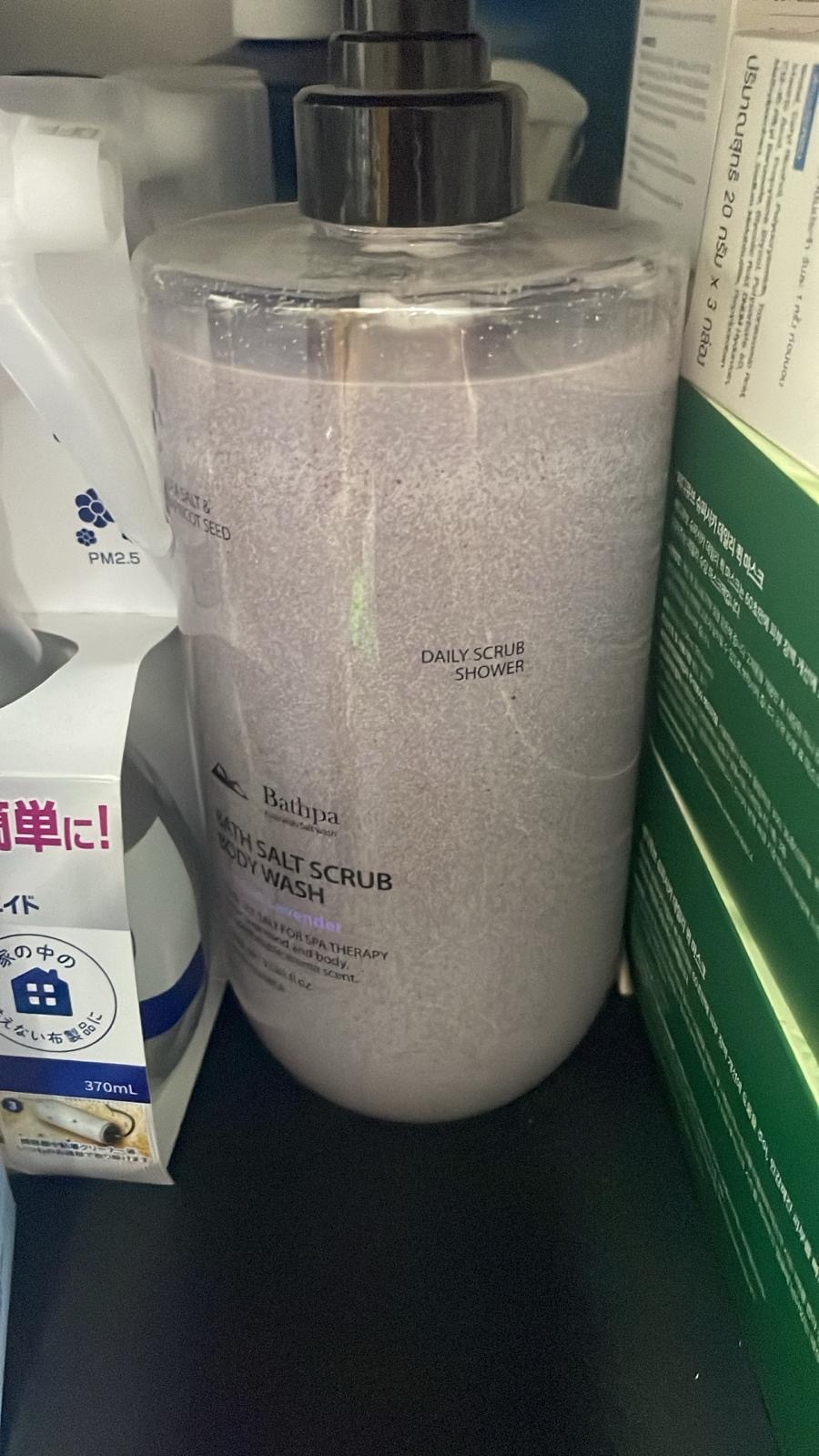 現貨 韓國製造海鹽精油去角質沐浴乳（薰衣草）（#920上）